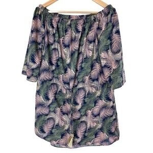 Spiaggia Dolce swim cover up dress medium palms